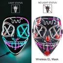 Neon LED Purge Mask Glow in The Dark Cosplay Horror Mask