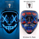 Neon LED Purge Mask Glow in The Dark Cosplay Horror Mask