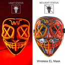Neon LED Purge Mask Glow in The Dark Cosplay Horror Mask