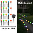 20 LED Solar Bubble Ball Lawn Lights Waterproof Solar Pathway String Light