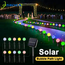 20 LED Solar Bubble Ball Lawn Lights Waterproof Solar Pathway String Light