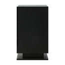 Black LED Bedside Table with RGB and 3 Drawers