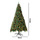 6FT Green Christmas Tree with LED Lights and Pine Cones Decorations