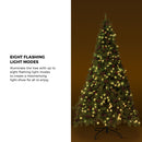 8FT Green Christmas Tree with LED Lights and Pine Cones Decorations