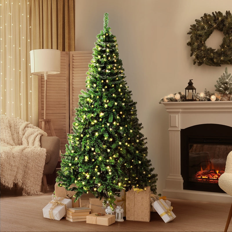 7FT Green Christmas Tree with LED Lights