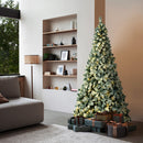 6FT Snow Flocked Green Christmas Tree with LED Lights