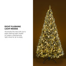 6FT Snow Flocked Green Christmas Tree with LED Lights