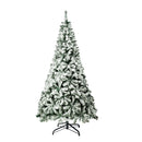 7FT Snow Flocked Green Christmas Tree with LED Lights