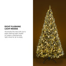 7FT Snow Flocked Green Christmas Tree with LED Lights