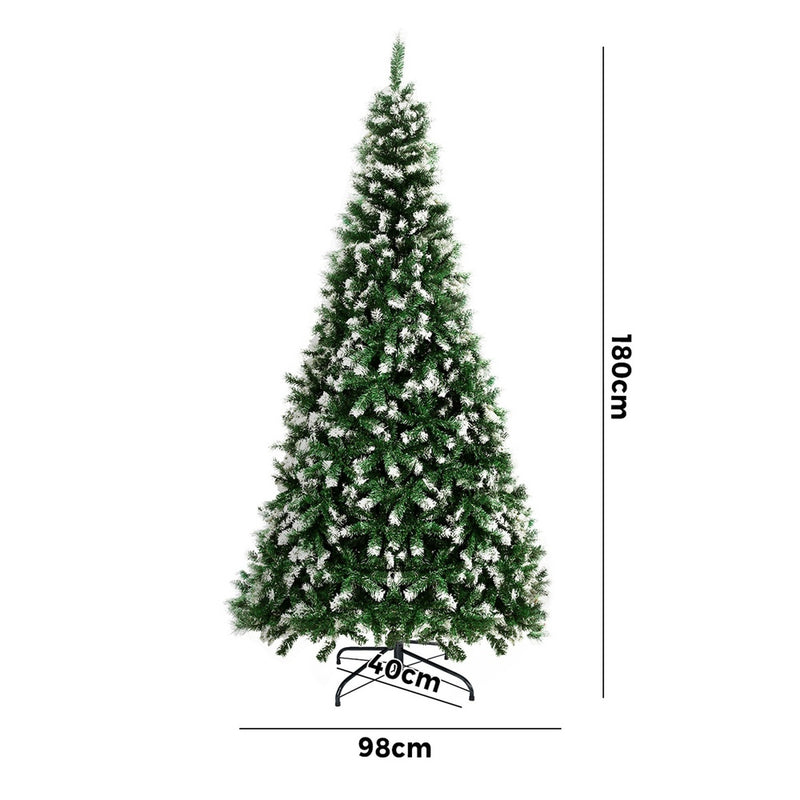 6FT Snowy Green Christmas Tree with 800 Tips