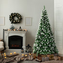 7FT Snowy Green Christmas Tree with 800 Tips