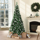 7FT Snowy Green Christmas Tree with 800 Tips