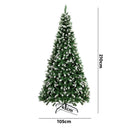 7FT Snowy Green Christmas Tree with 800 Tips