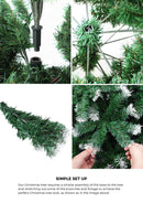 8FT Snowy Green Christmas Tree with 1400 Tips