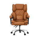 Brown Premium PU Leather Gaming Office Chair with Massage