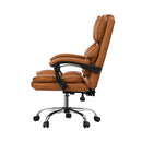 Brown Premium PU Leather Gaming Office Chair with Massage