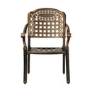 Set of 2 Cast Aluminum Outdoor Dining Chairs