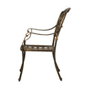 Set of 2 Cast Aluminum Outdoor Dining Chairs