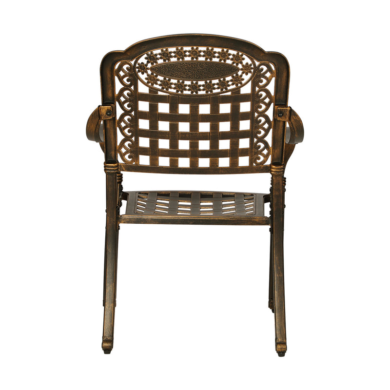 Set of 2 Cast Aluminum Outdoor Dining Chairs