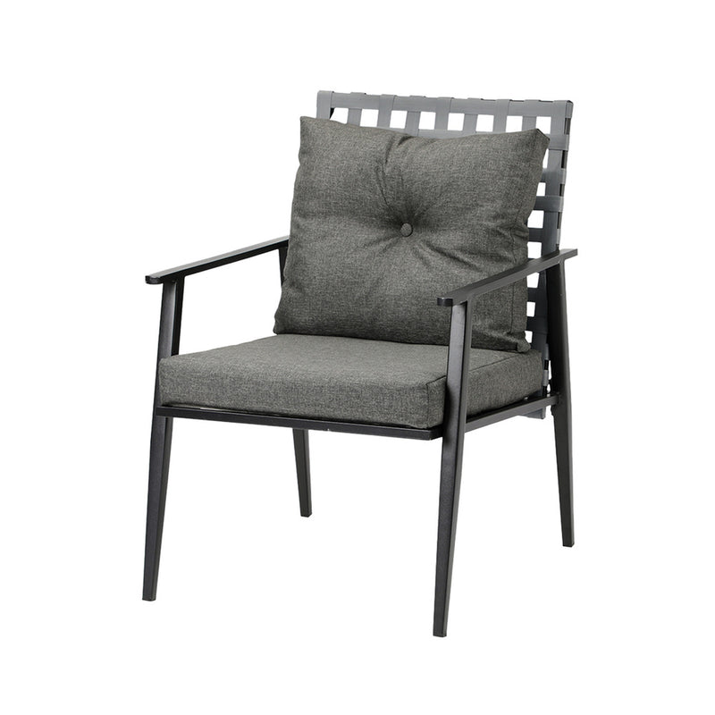 Black 2 Seater Outdoor Furniture Set with Ice Bucket Table