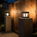 2LED Outdoor Solar Lawn Light Waterproof Column Head Light