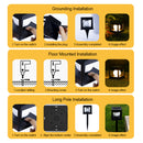 2LED Outdoor Solar Lawn Light Waterproof Column Head Light