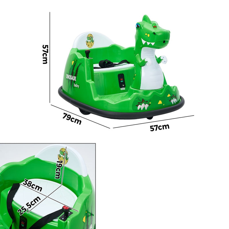 Kids Ride On Bumper Car with Remote Control LED and Spray Trex