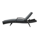 Black Adjustable Waterproof Outdoor Sun Lounger