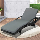 Black Adjustable Waterproof Outdoor Sun Lounger