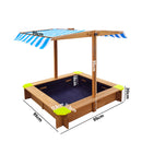 Kids Sandpit Wooden Sandbox Toy with Canopy