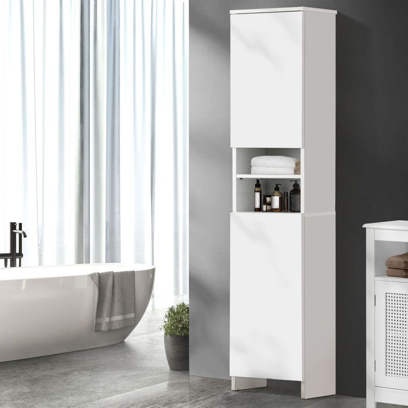 Tall Slim Bathroom Cabinet White