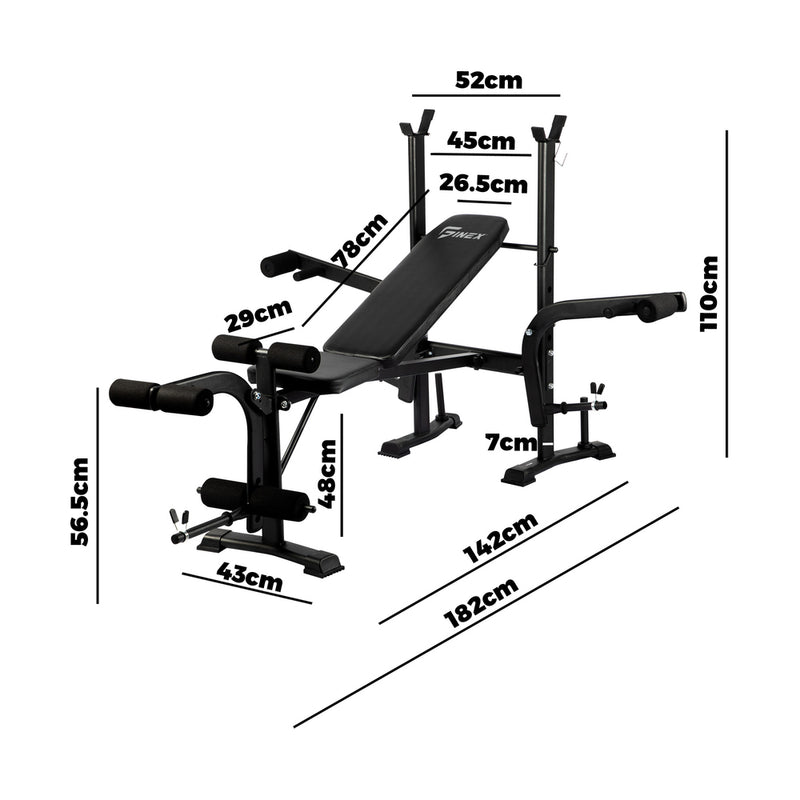 Multi-Station 8-in-1 Fitness Press Weight Bench