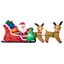 Christmas Inflatable Santa Claus Sleigh Reindeers with LED Light