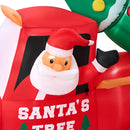 Christmas Inflatable Santa's Truck with LED Lights