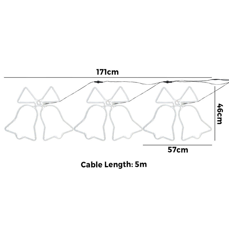 Christmas LED Motif Lights 3PCS Jingle Bell Set