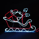 Christmas LED Motif Rope Lights Santa Riding Reindeer