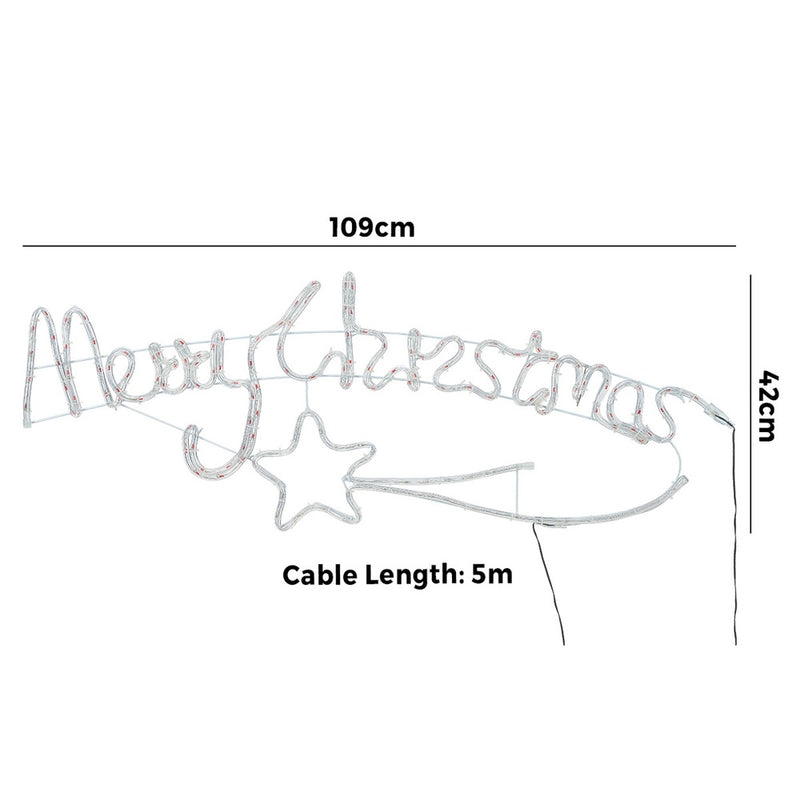 Merry Christmas LED Motif Rope Lights