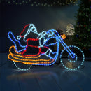 Christmas LED Motif Rope Lights Santa on Motorbike