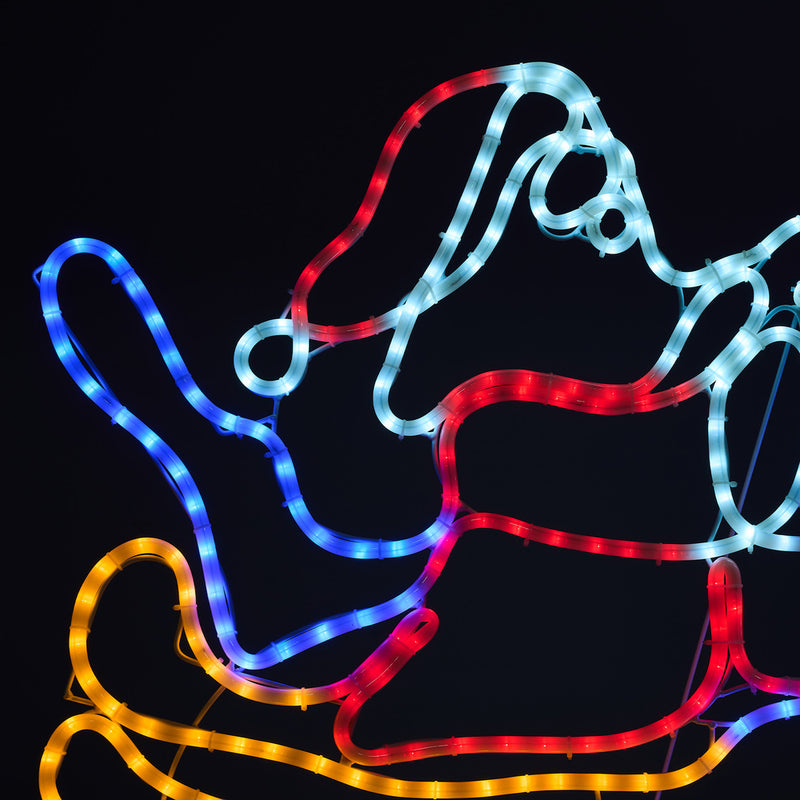 Christmas LED Motif Rope Lights Santa on Motorbike