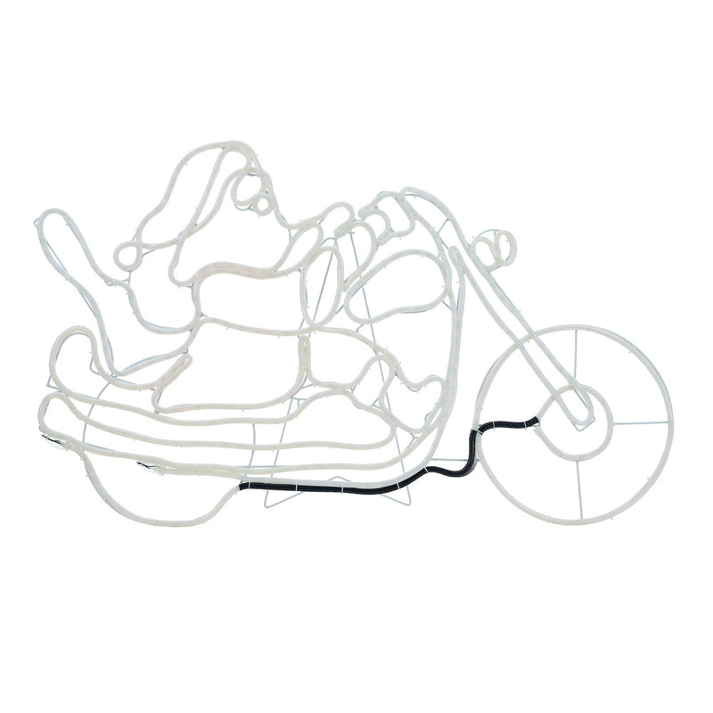 Christmas LED Motif Rope Lights Santa on Motorbike
