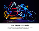 Christmas LED Motif Rope Lights Santa on Motorbike