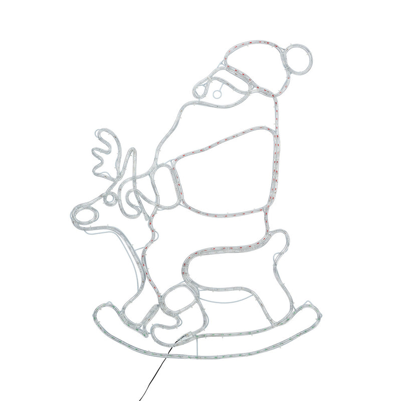 Christmas LED Motif Rope Lights Santa Claus Rocking Reindeer