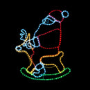 Christmas LED Motif Rope Lights Santa Claus Rocking Reindeer