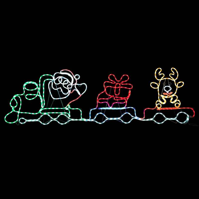 Christmas LED Motif Lights Santa Claus Train