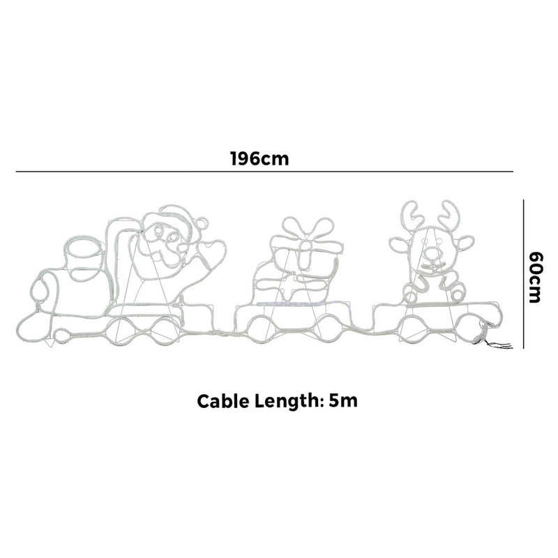 Christmas LED Motif Lights Santa Claus Train