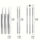 8-Piece Blackhead Remover Kit Stainless Steel Blemish & Acne Extraction Tools