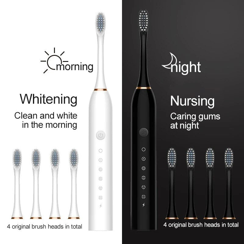 Electric Ultrasonic Toothbrush USB Charging Waterproof Adult Tooth Cleaner