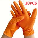 Heavy Duty Orange Disposable Nitrile Gloves