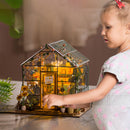 Mini DIY Flower House Handmade 3D Puzzle Assembly Building Toys