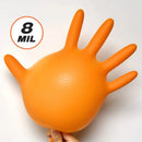 Heavy Duty Orange Disposable Nitrile Gloves